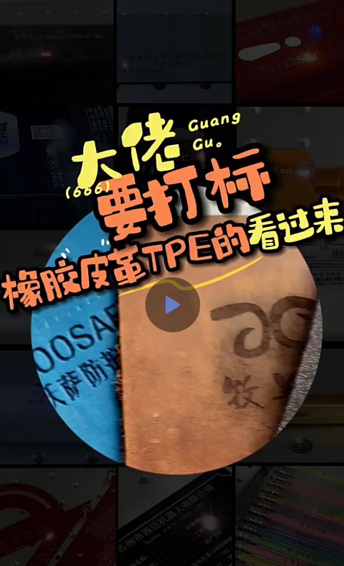 橡膠皮革材質(zhì)激光打標案例